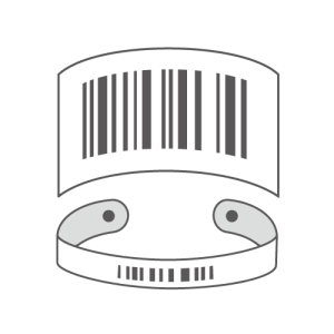 Curved and ring-shaped barcode labels for pipes and bottles